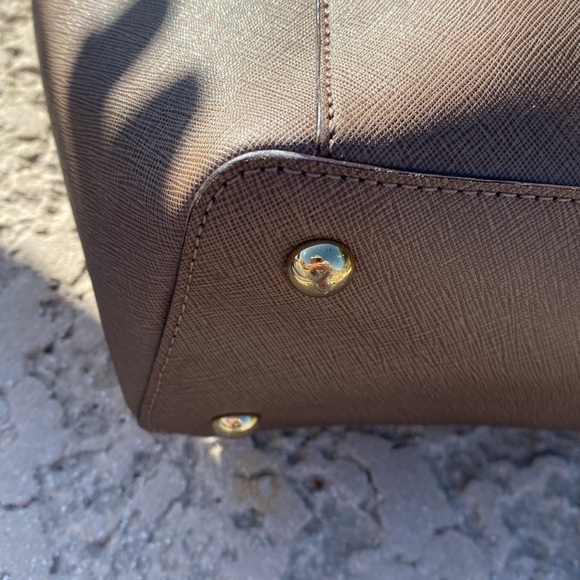 Michael Kors large Charlotte tote saffiano cross grain leather shoulder bag zip - Picture 10 of 15